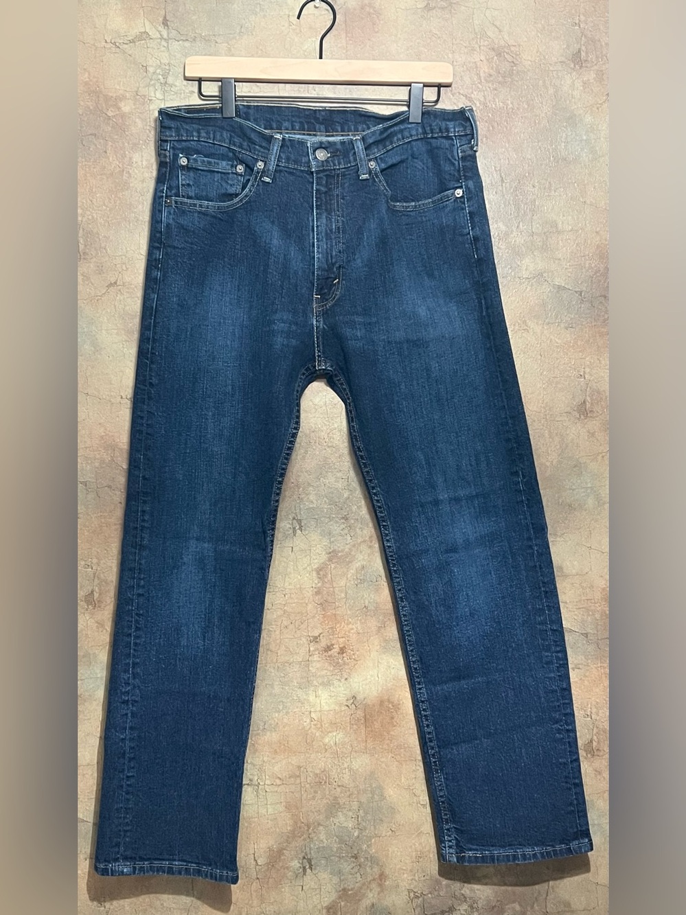 Men's Levi’s 505 Dark Blue Straight-Leg Jeans